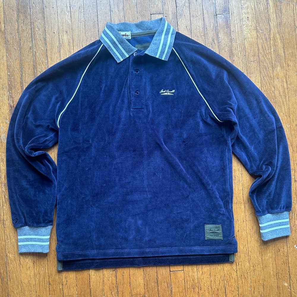 Todd Snyder / Jack Purcell Velour Long Sleeve Polo